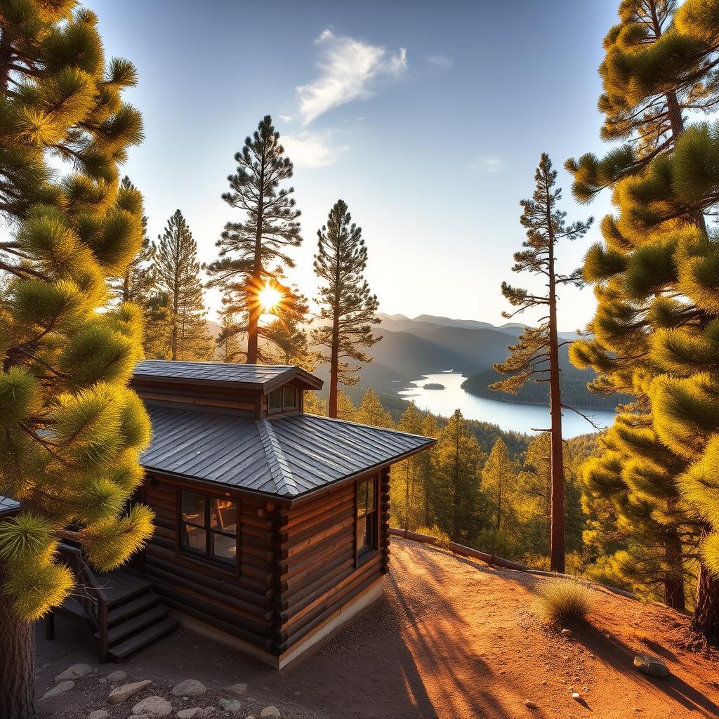 Mountain cabin at Mormon Lake in the Coconino National Forest